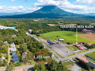 Discover this prime 1,222 sqm plot of land, ideally situated near the scenic Takahashi Milk Kobo and surrounded by lush greenery.
