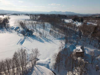 Discover this serene winter wonderland, perfect for a peaceful retreat.