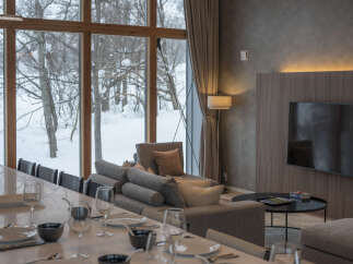 Experience luxury living with breathtaking winter views from this stunning property.