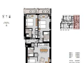 Discover this spacious 3-bedroom, 3-key unit offering a luxurious living experience.