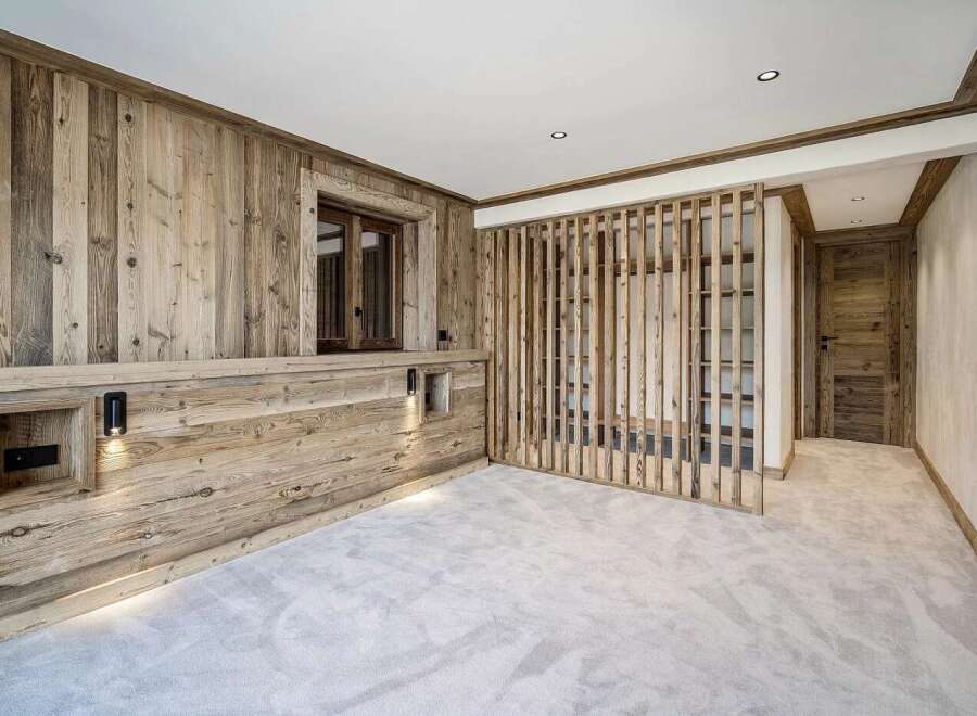 Experience rustic charm and modern comfort in this beautifully appointed bedroom.