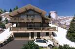 Experience luxury mountain living in this stunning chalet-style home, perfectly situated on a snowy slope with breathtaking views.