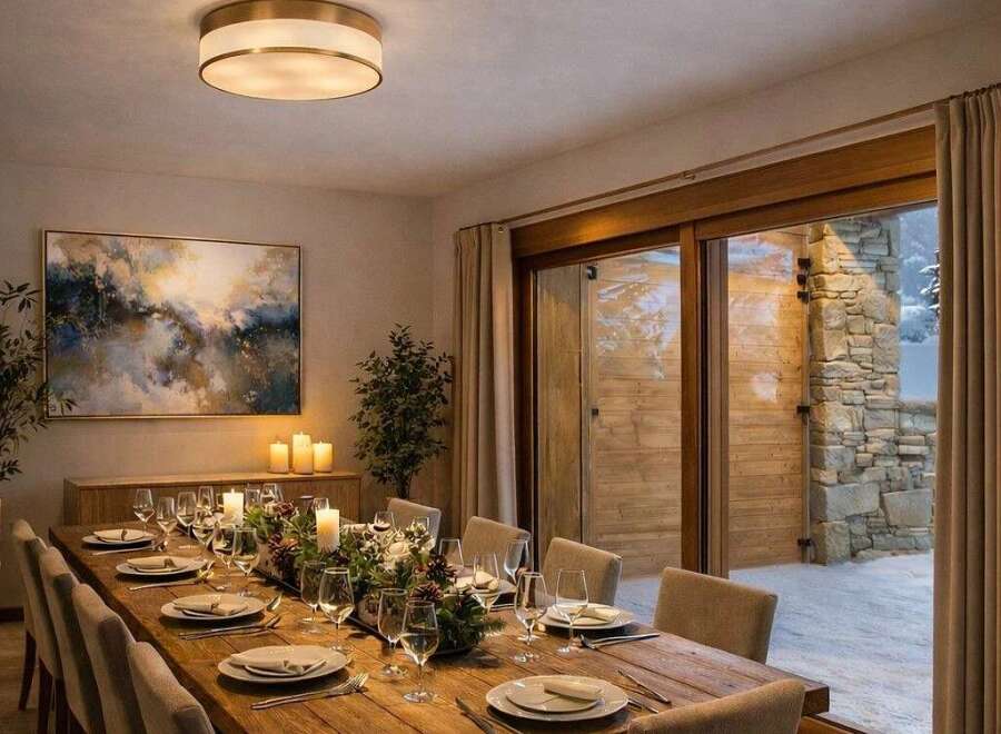 Experience elegant dining in this beautifully set formal dining room, perfect for hosting memorable gatherings.