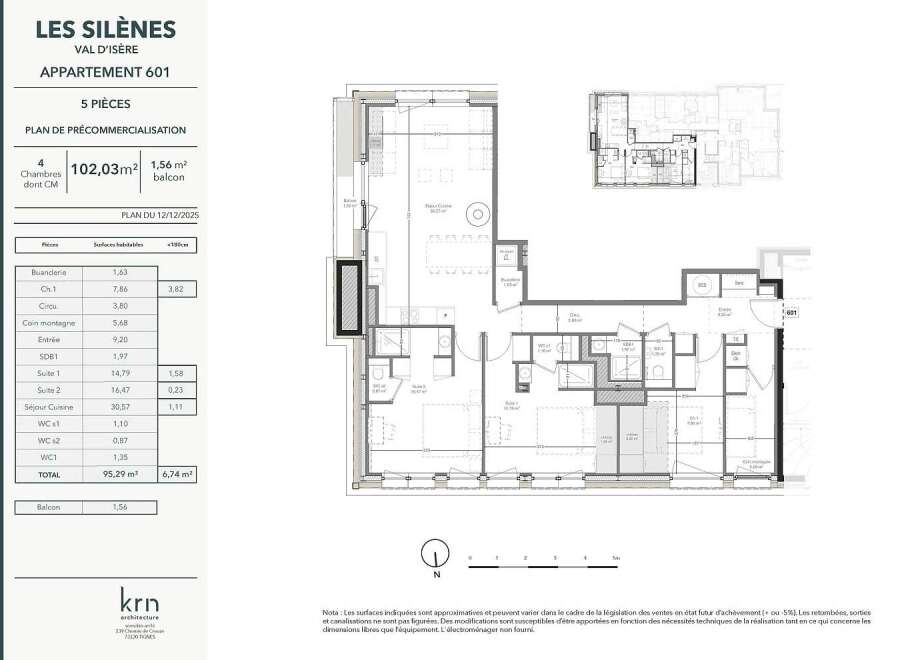 Discover this exquisite 5-room apartment in Les Silènes, Val d'Isère, offering a generous 102.