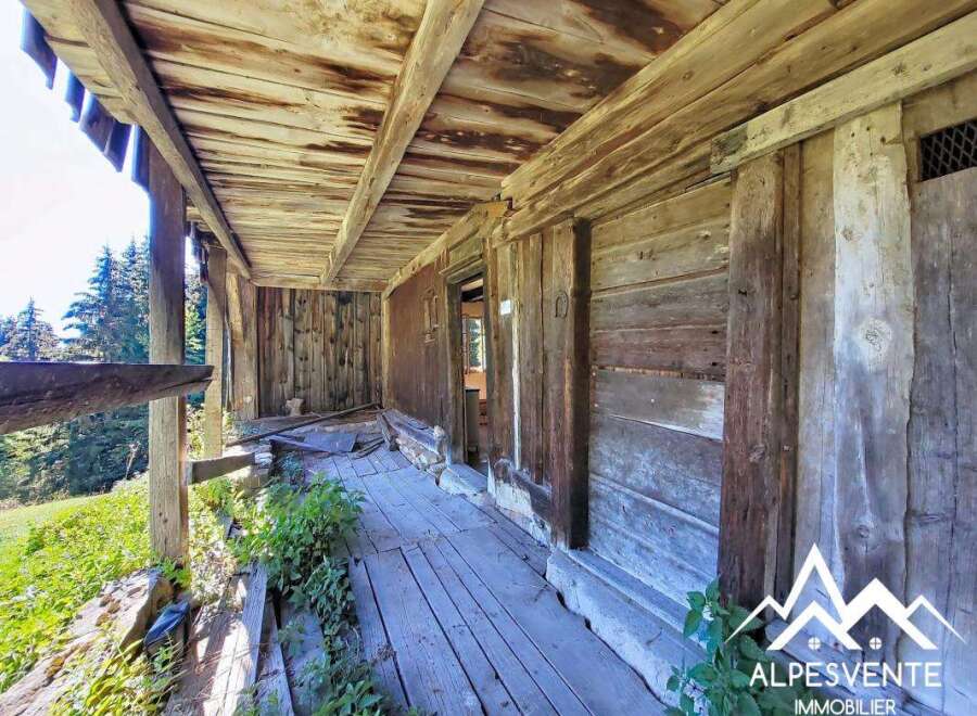 Discover this rustic wooden cabin, offering a unique opportunity for renovation and customization.