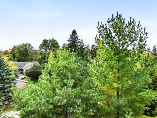 Discover this charming stone-clad home nestled amidst lush greenery and mature trees, offering a serene and private retreat.