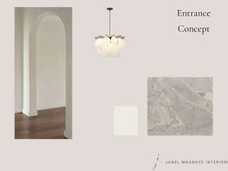 This entrance concept showcases a sophisticated and modern design.