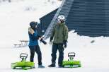 Experience winter fun with these innovative snowcarts, perfect for navigating snowy landscapes.