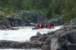 Experience the thrill of whitewater rafting in this stunning natural landscape.