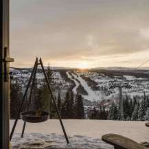 Experience breathtaking mountain views from this stunning property, perfect for a winter getaway.