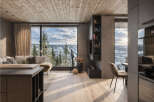 Experience luxurious mountain living in this stunning contemporary apartment.