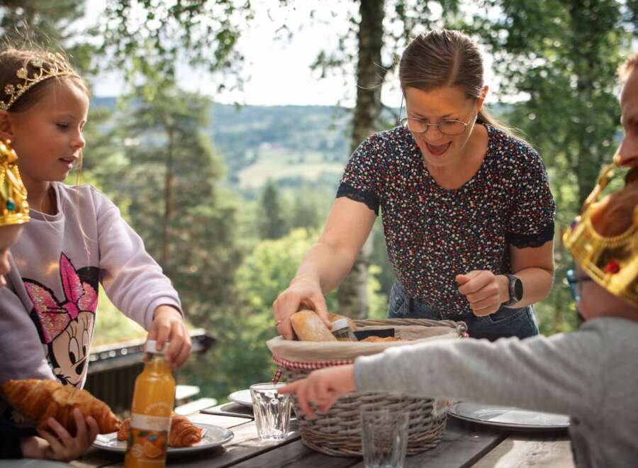 Enjoy a delightful family picnic amidst stunning natural scenery, perfect for creating lasting memories.