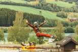 Experience the thrill of a lifetime with this exhilarating zipline adventure set against a stunning natural backdrop.