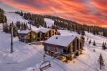 Experience luxury mountain living in these stunning modern chalets, perfectly situated on a ski slope with breathtaking sunset views.