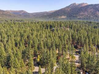 Nestled amidst a dense forest of towering pine trees, this property offers a serene and private retreat.