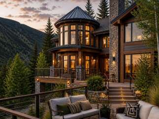 Experience luxury mountain living in this stunning custom-built home, nestled amidst breathtaking natural scenery.