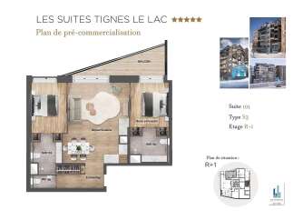Discover Suite 101, a Type S3 residence on the R+1 floor, offering a pre-commercialization plan.