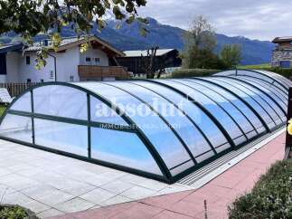 Experience year-round swimming with this stunning enclosed pool, perfect for any weather.