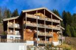 Experience alpine living in this stunning multi-story wooden chalet, nestled amidst a serene forest landscape.