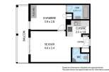 Discover this charming apartment featuring a spacious living room (4.