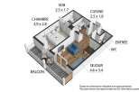 Discover this charming apartment featuring a spacious bedroom (3.