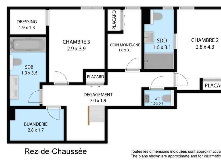 Discover this charming 3-bedroom apartment on the ground floor, featuring a spacious dressing room and a comfortable bathroom.