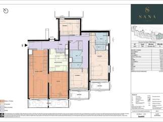 Discover this spacious 4-bedroom apartment in Tignes, offering a generous living area of 121.
