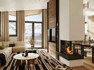 Experience luxurious mountain living in this stunning contemporary living and dining space.