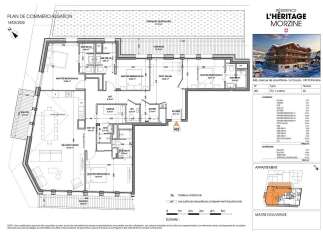 Discover this spacious 5-room apartment with a cabin, located on the 3rd floor of the 'L'Héritage' residence in Morzine.
