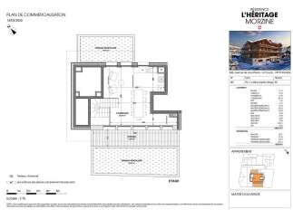 Discover this exquisite T5+1 duplex apartment on the 3rd floor of the prestigious L'Héritage residence in Morzine.