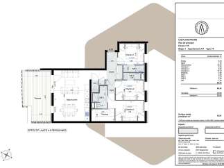 Discover this spacious 3-bedroom apartment (Type T4) in the 'Les Plans Priams' residence, offering 96.