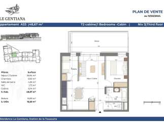 Discover this charming 1-bedroom apartment (T2) with a cabin area, spanning 48.