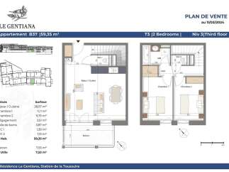 Discover this charming 3-bedroom apartment, 'Le Gentiana B37,' spanning 59.