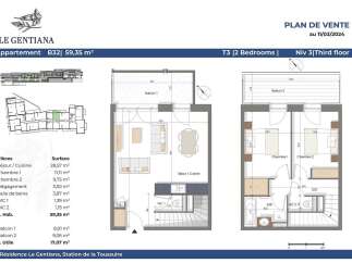Discover this charming T3 apartment, offering 59.