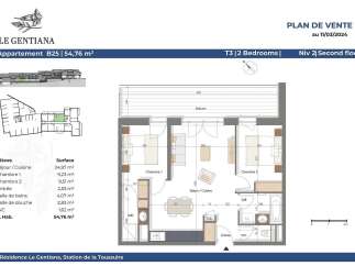 Discover this charming T3 apartment with 2 bedrooms, spanning 54.