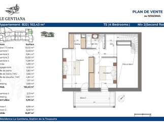 Discover this spacious T5 apartment, spanning 102.