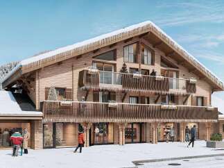 Experience the charm of this stunning wooden chalet, perfect for a winter getaway.