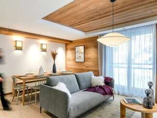 Experience modern alpine living in this beautifully appointed living and dining area.
