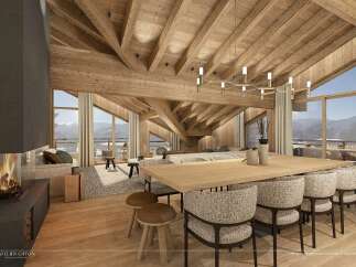 Experience luxury mountain living in this stunning chalet-style living space.