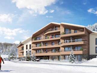 Experience luxury mountain living in this stunning architectural masterpiece, perfectly nestled amidst snow-covered pines and majestic peaks.