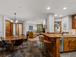 Experience the perfect blend of rustic charm and modern convenience in this open-concept living space.