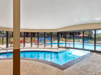 Enjoy a refreshing dip in this indoor pool, perfect for year-round swimming.