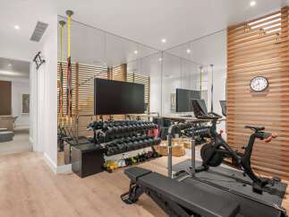 Transform your home into a personal fitness sanctuary with this state-of-the-art home gym.