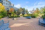 Enjoy the vibrant autumn colors in this beautifully landscaped courtyard, perfect for relaxation and outdoor enjoyment.
