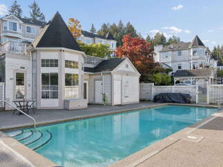 Enjoy resort-style living with this stunning swimming pool and clubhouse area, perfect for relaxation and entertainment.