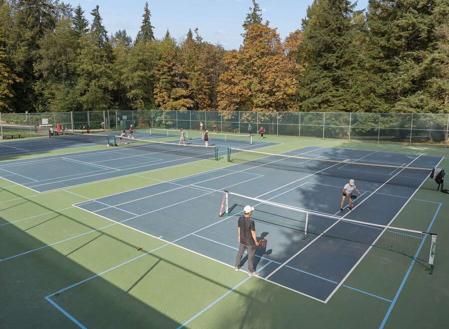 Discover a vibrant community hub with multiple outdoor pickleball courts, perfect for active living and social engagement.