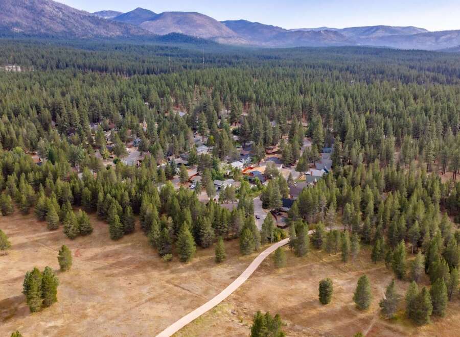 Discover this charming home nestled amidst a dense forest, offering a serene and private living experience.