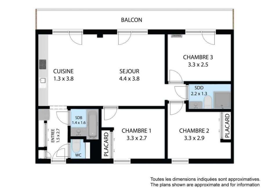 Discover this charming 3-bedroom apartment featuring a spacious living area of 4.