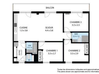 Discover this charming 3-bedroom apartment featuring a spacious living area of 4.