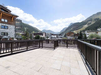 Enjoy breathtaking mountain views from this spacious balcony, perfect for morning coffee or evening relaxation.